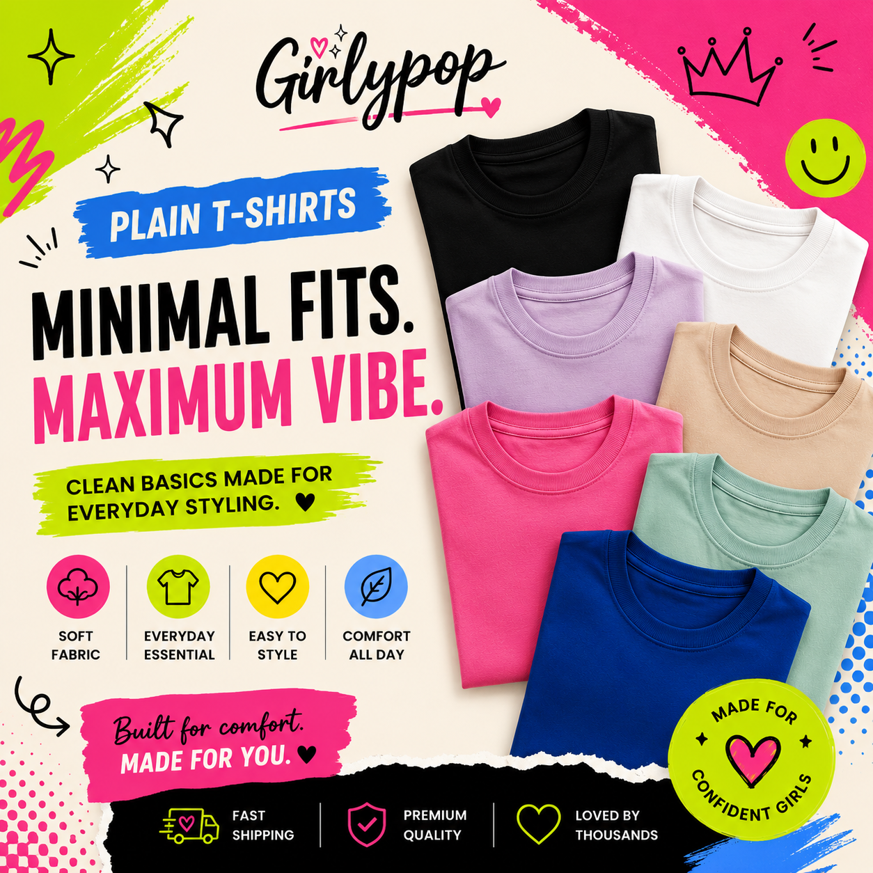 Plain Pop T-Shirts