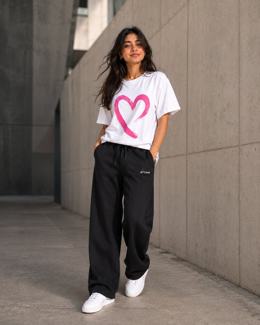 Girlypop Off-Duty Sweatpants | Black Relaxed Fit Terry Joggers