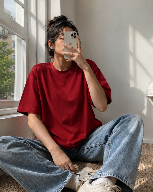Plain Oversized T-Shirt for Girls | Girlypop